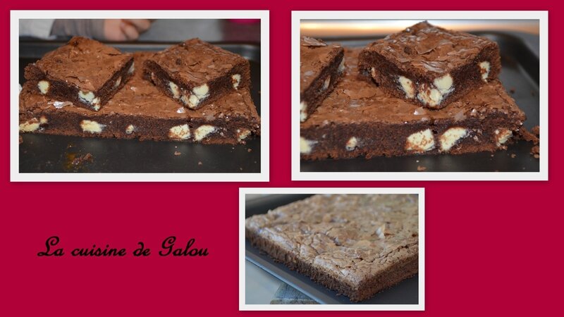 BROWNIE CHOCOLAT NOIR CHOCOLAT BLANC ET CARAMEL BEURRE SALE La