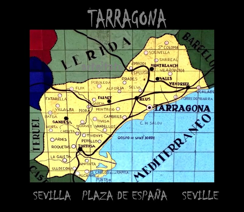 Tarragona Sevilla Plaza de España Artgitato Carte