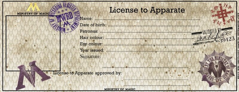 License to Apparate (blank) 2
