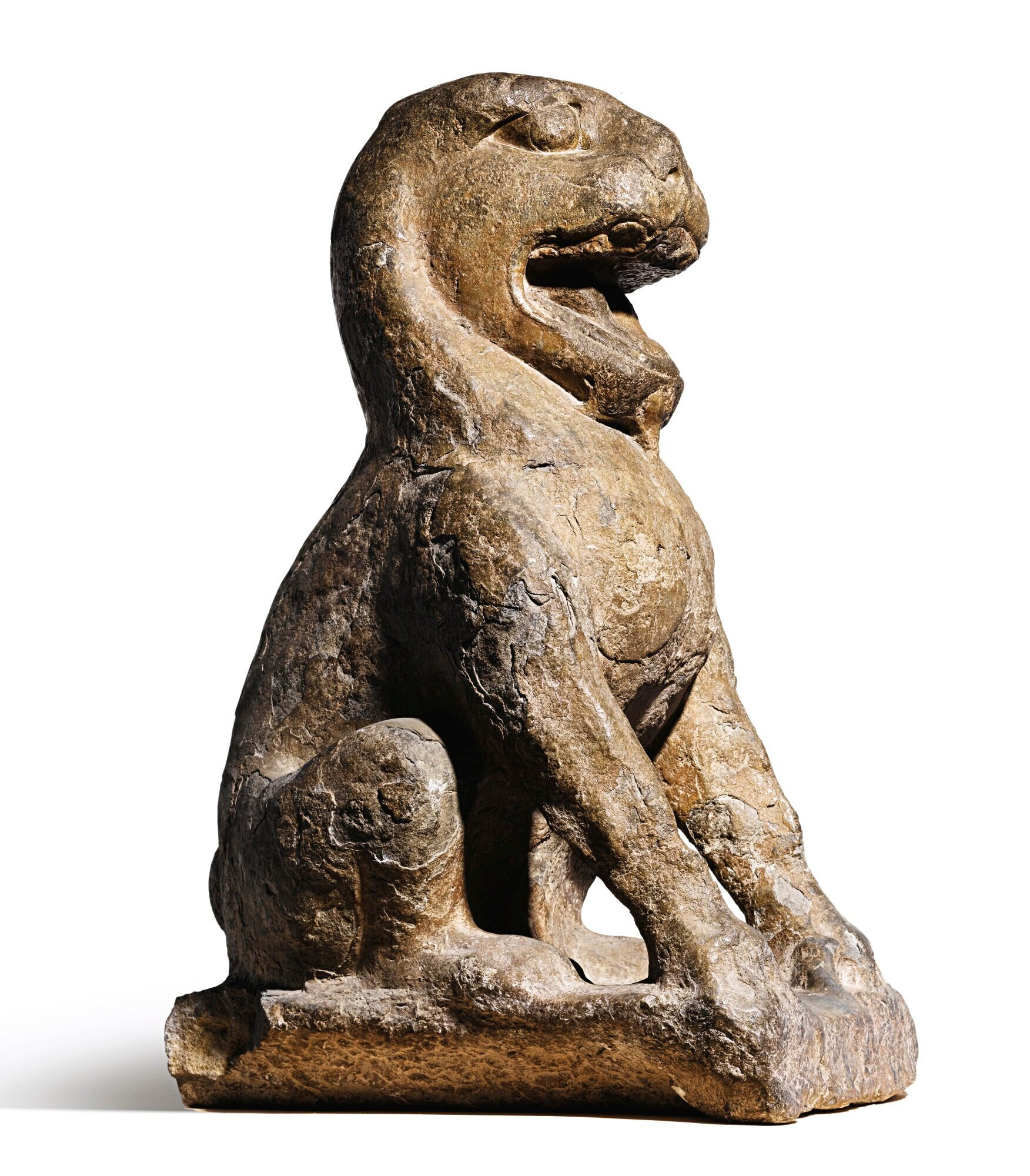 A Massive Carved Grey Stone Lion, Tang Dynasty (618-907 A Massive Carved Grey Stone Lion, Tang Dynasty (618-907