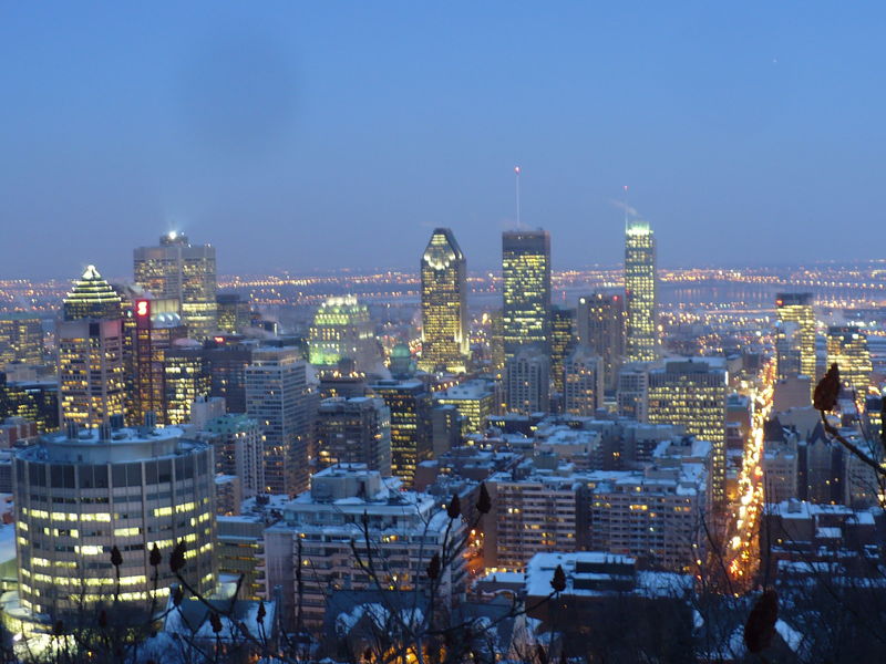 Montréal by night vue depuis le Mont Royal