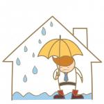 17414556-cartoon-character-of-man-in-the-leak-roof-house-Stock-Vector