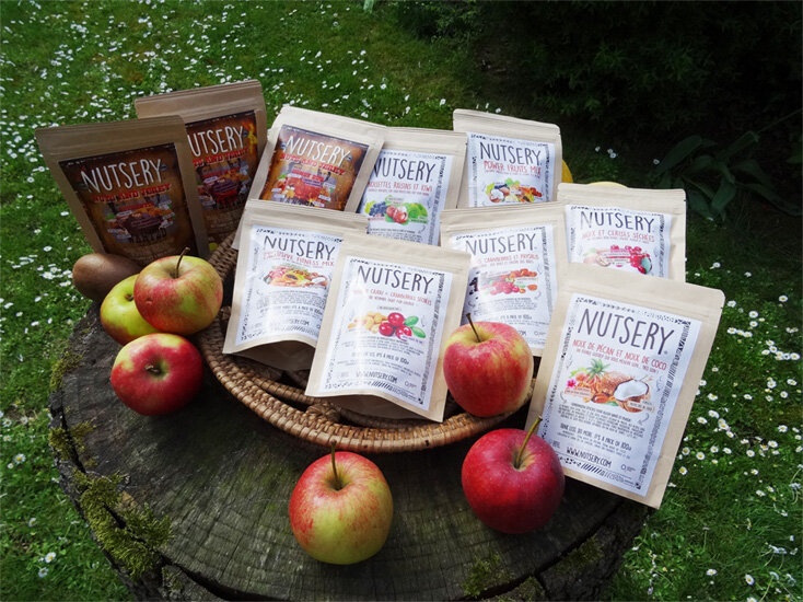 Nutsery, mélanges de noix et de fruits secs locaux