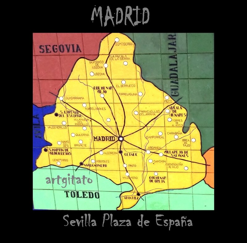 Madrid Sevilla Plaza de España Artgitato Carte
