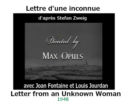 max ophuls Lettre d'une inconnue 1948