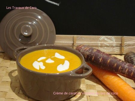 crème de carottes violettes lait de coco 1