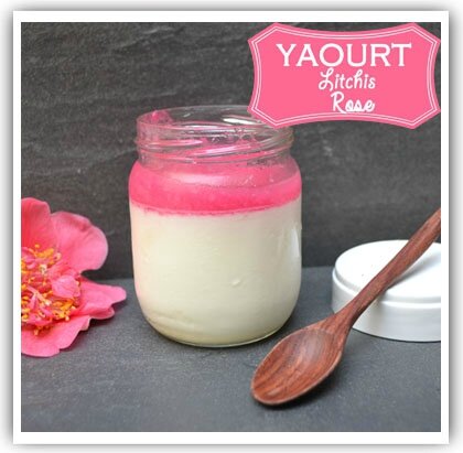 yaourt litchis rose