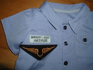chemise bébé militaire