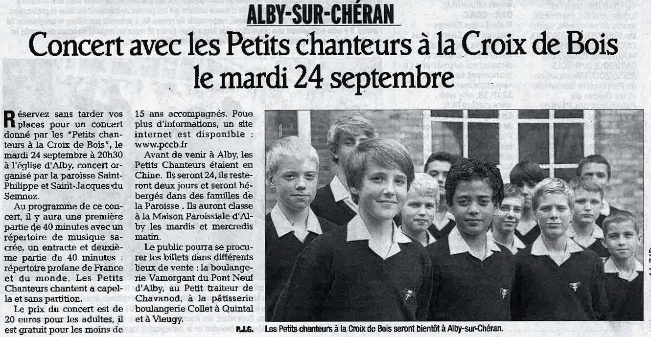 Concert petits chanteurs 09 2013