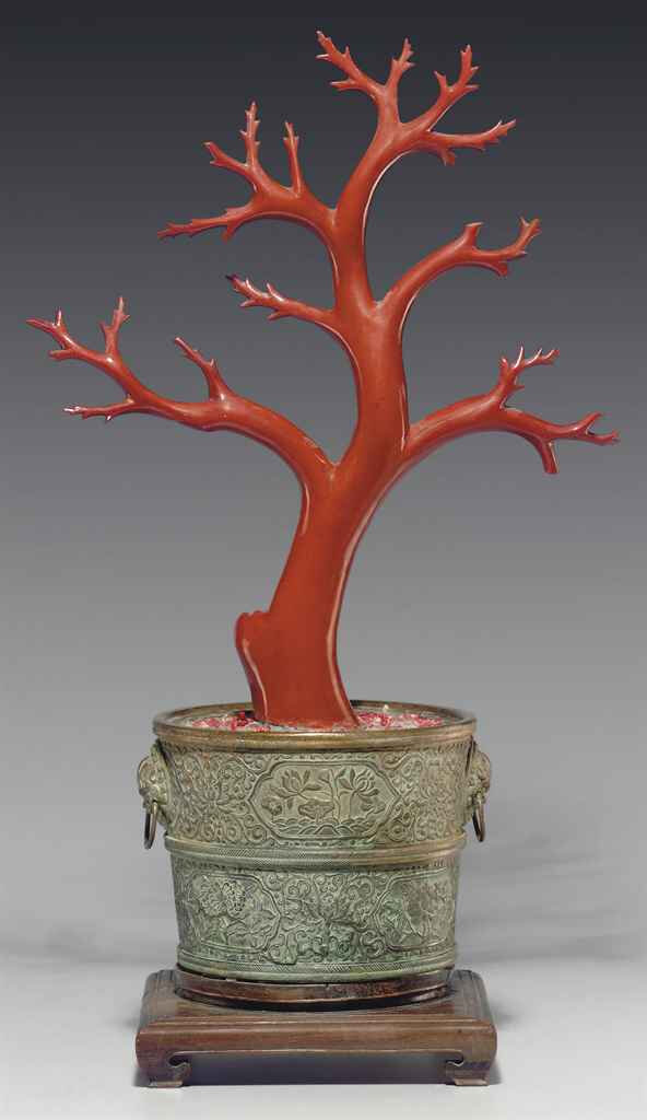 Artificial coral branch red