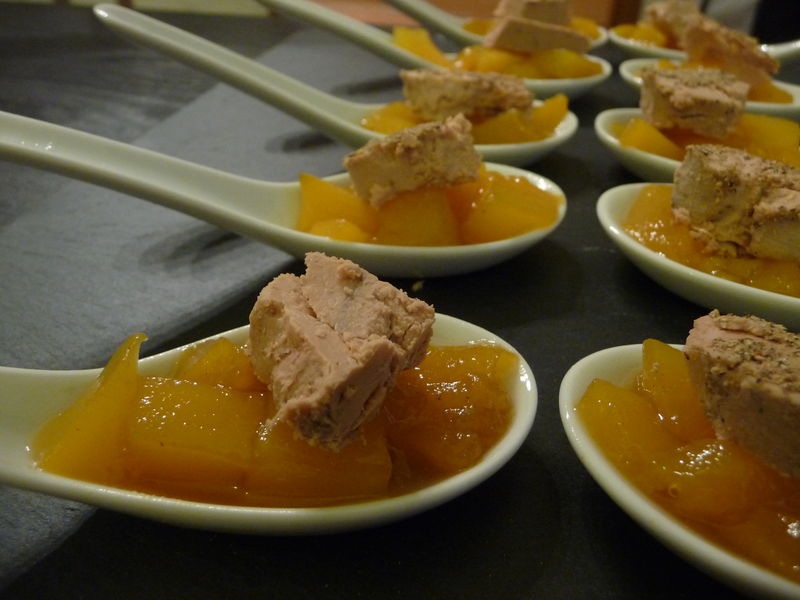 Cuillères apéritives au foie gras