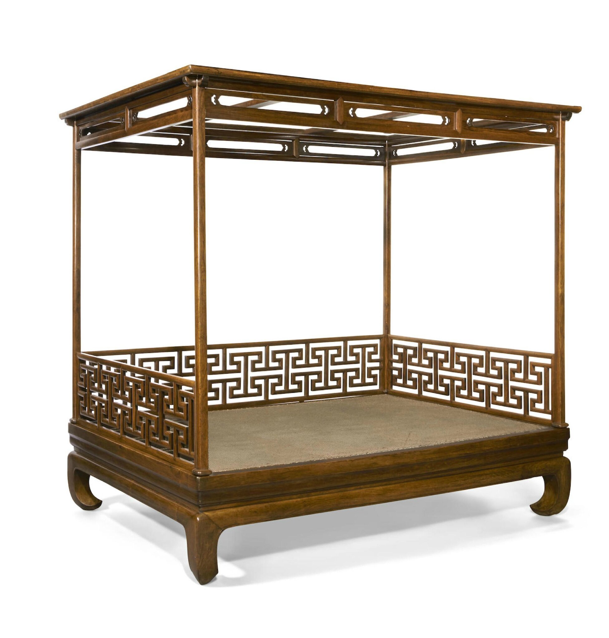A rare huanghuali four-poster bed, Jiazichuang, Late Ming