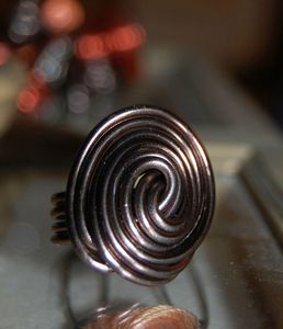 bague spirale chocolat