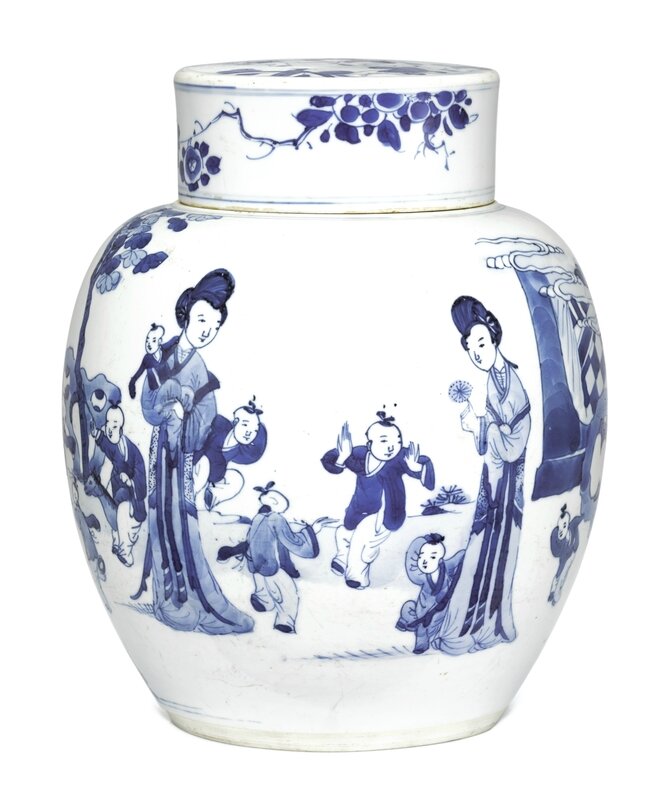 9.2/" China antique porcelain Yuan blue and white seawater Dragon pattern Jar.