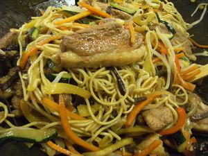 wok de canard aux petits légumes