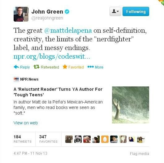 the living John-Green-Tweet