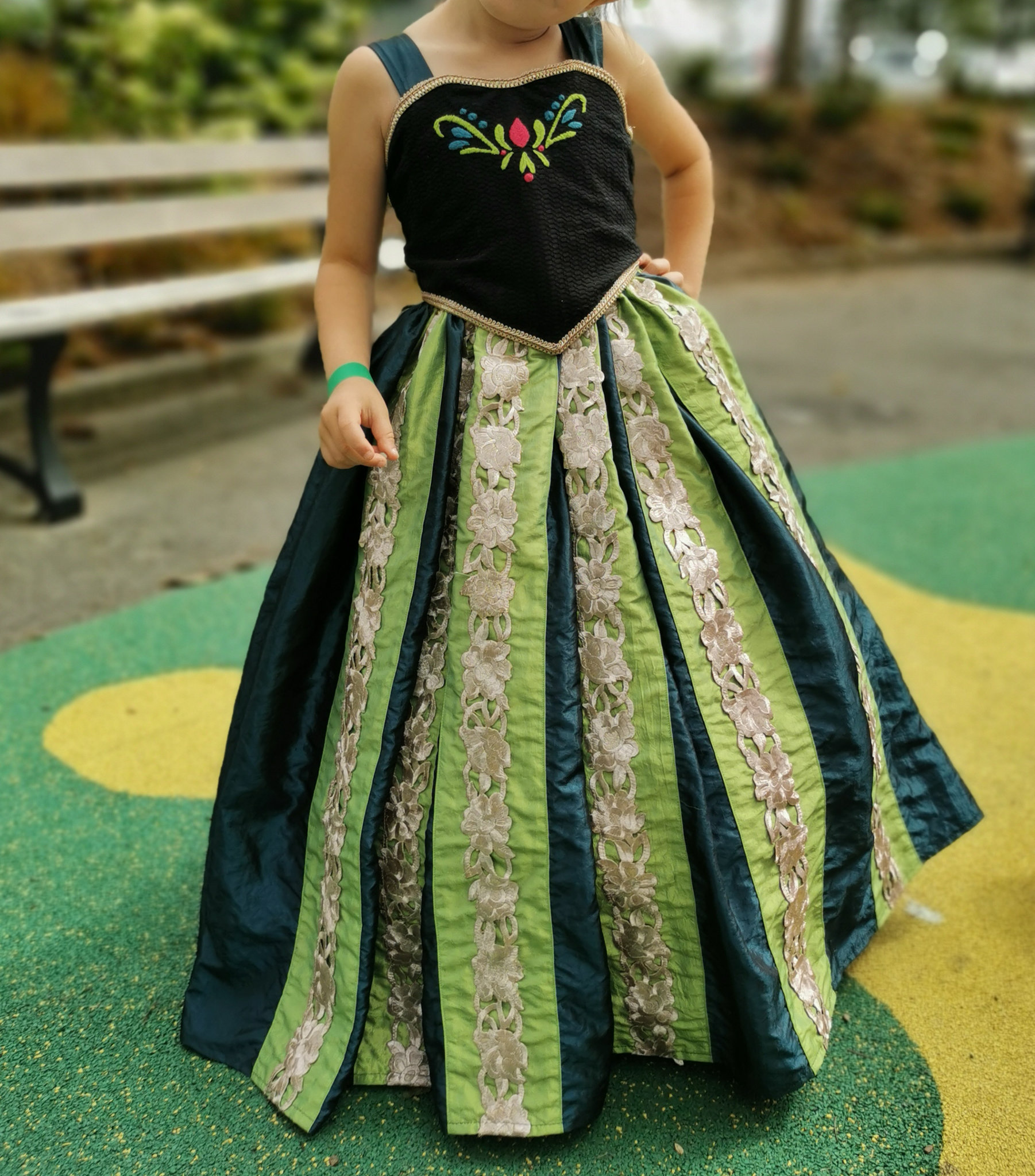 Robe verte anna reine des neiges hotsell