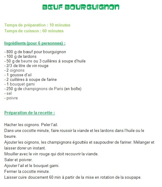 Boeuf Bourguignon