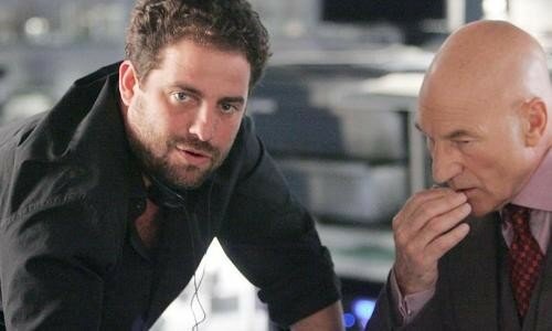 Brett Ratner & Patrick Stewart sur le tournage de X-Men 3
