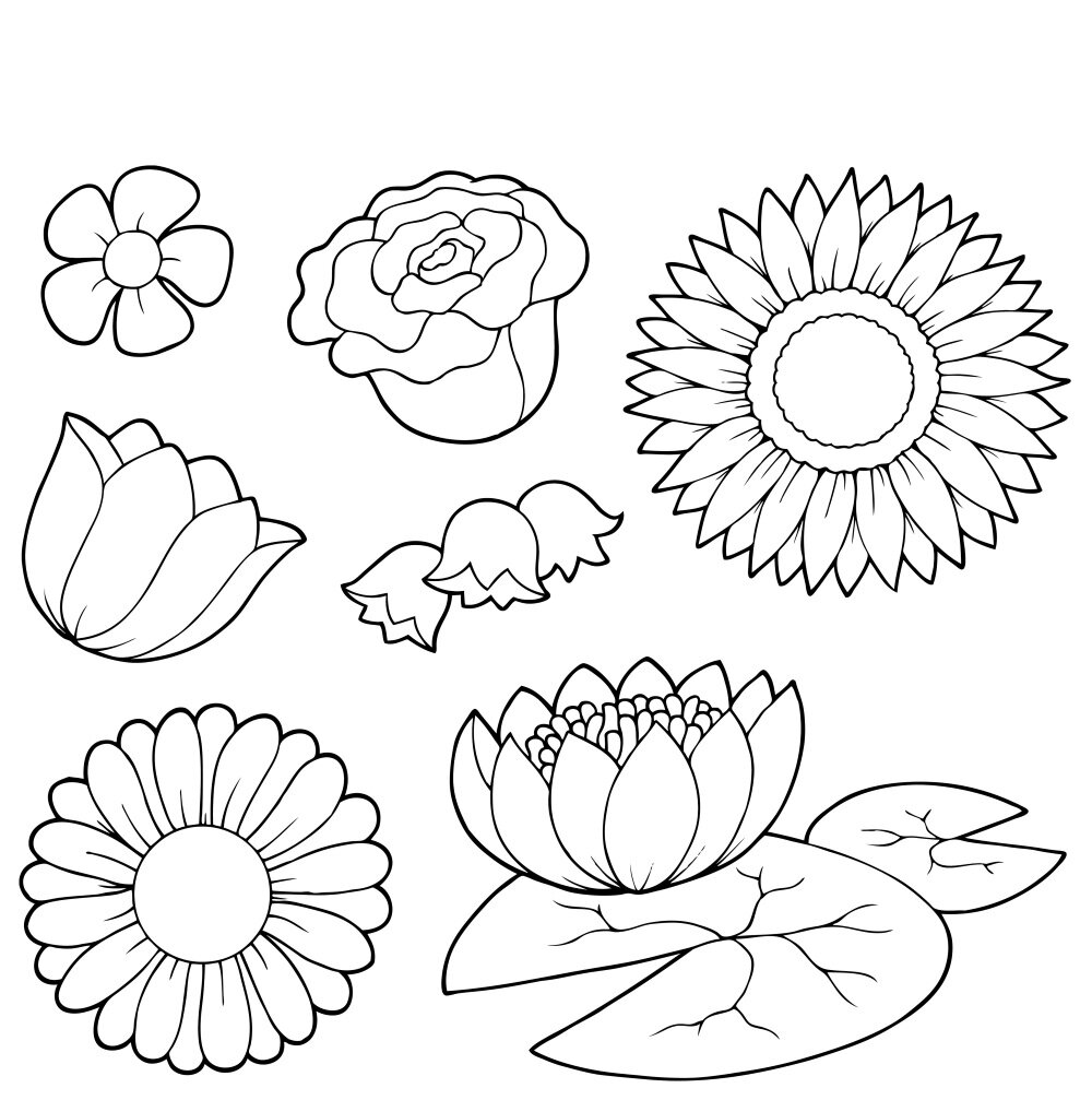 Coloriages gratuits sur les fleurs Jeux et loisirs Pure Famille Cliquez ici pour télécharger ce coloriage gratuit sur les fleurs
