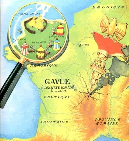 Astérix : Mais pourquoi la carte du village gaulois a-t-elle disparu du dernier album «Astérix et la Transitalique»? Asterix plan de la Gaule