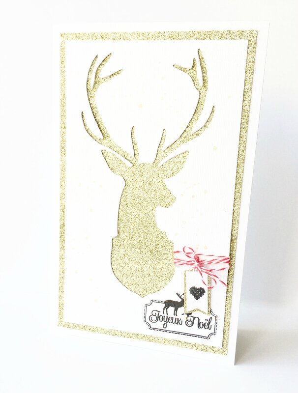 CARTE_ mahe paillete die cerf-DT Steff