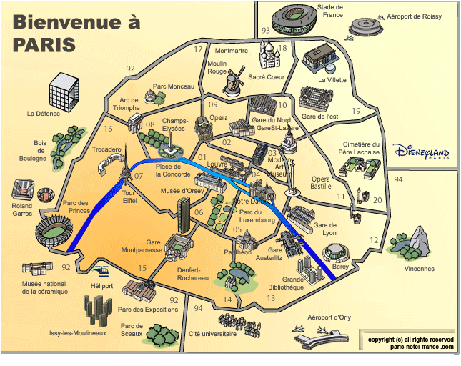 paris plan arrondissement. Chaque arrondissement est