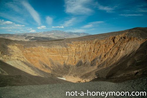 a crater in the death valley