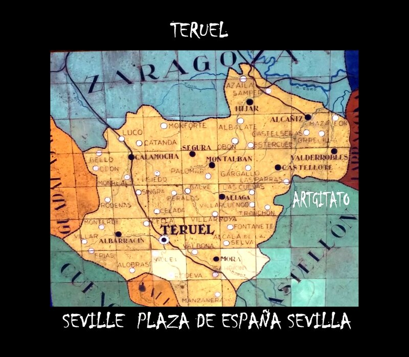 Teruel ARTGITATO Carte Plaza de España Sevilla