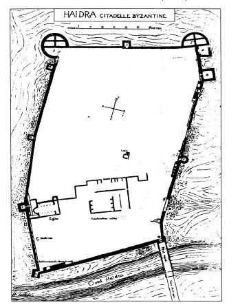 Plan de la citadelle de Haidra 