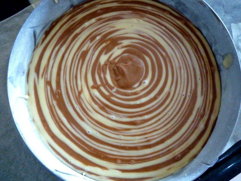 Zebra cake Montage cake zébré