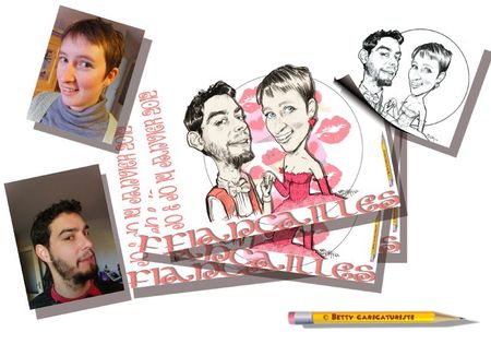 caricatures faire-part fiancailles