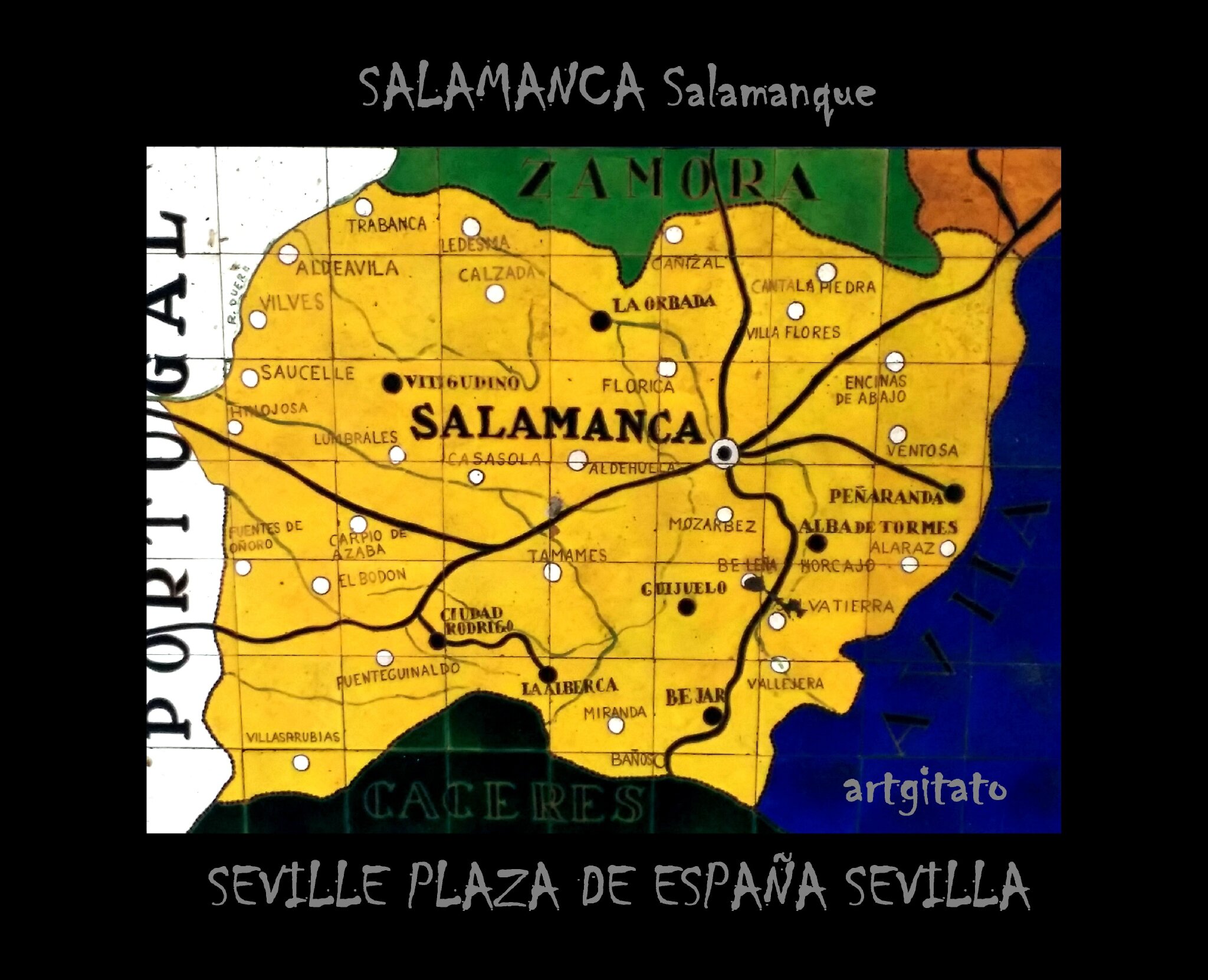 Salamanca Salamanque Sevilla Séville Artgitato Plaza de España