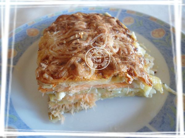 gratin de ravioles et saumon