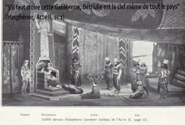 de g à d Vagaoo (Alcover) Holopherne (Jacques Grétillat) Judith (Mme Simone) Ada (France Ellys) La Pte Illustration