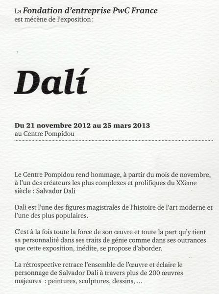 (a) PWC est mécène de l'exposition Dali