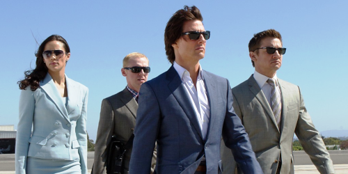 Paula Patton, Simon Pegg, Tom Cruise et Jeremy Renner
