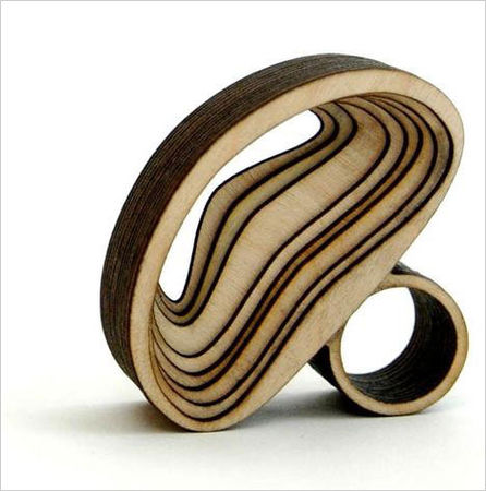 An Arch ring by Anthony Roussel in birch wood Photo Rob Popper