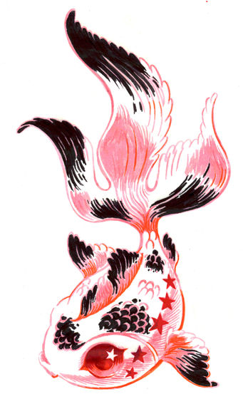  jewlry plexiglass poisson rouge tatouage tatouage japonais tattoo