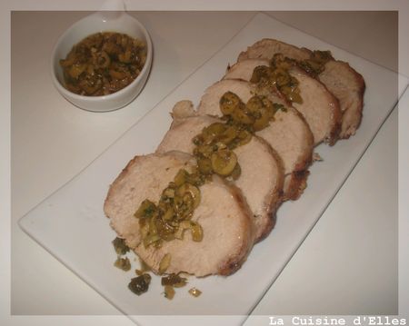 Rôti de porc en sauce aux câpres et aromates Rôti de porc en sauce aux câpres et aromates