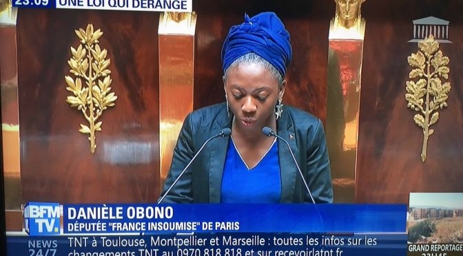 La députée (FI) Danièle Obono défend les stages syndicaux interdits aux blancs Obono LFI AN