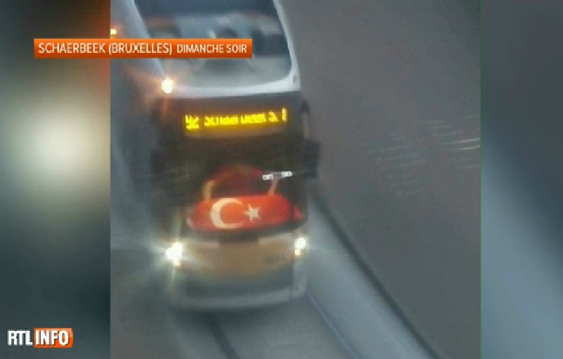 soutien Erdogan en Belgique tram