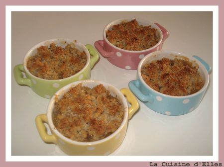 Crumble pom’poires noisettes Crumble pom’poires noisettes