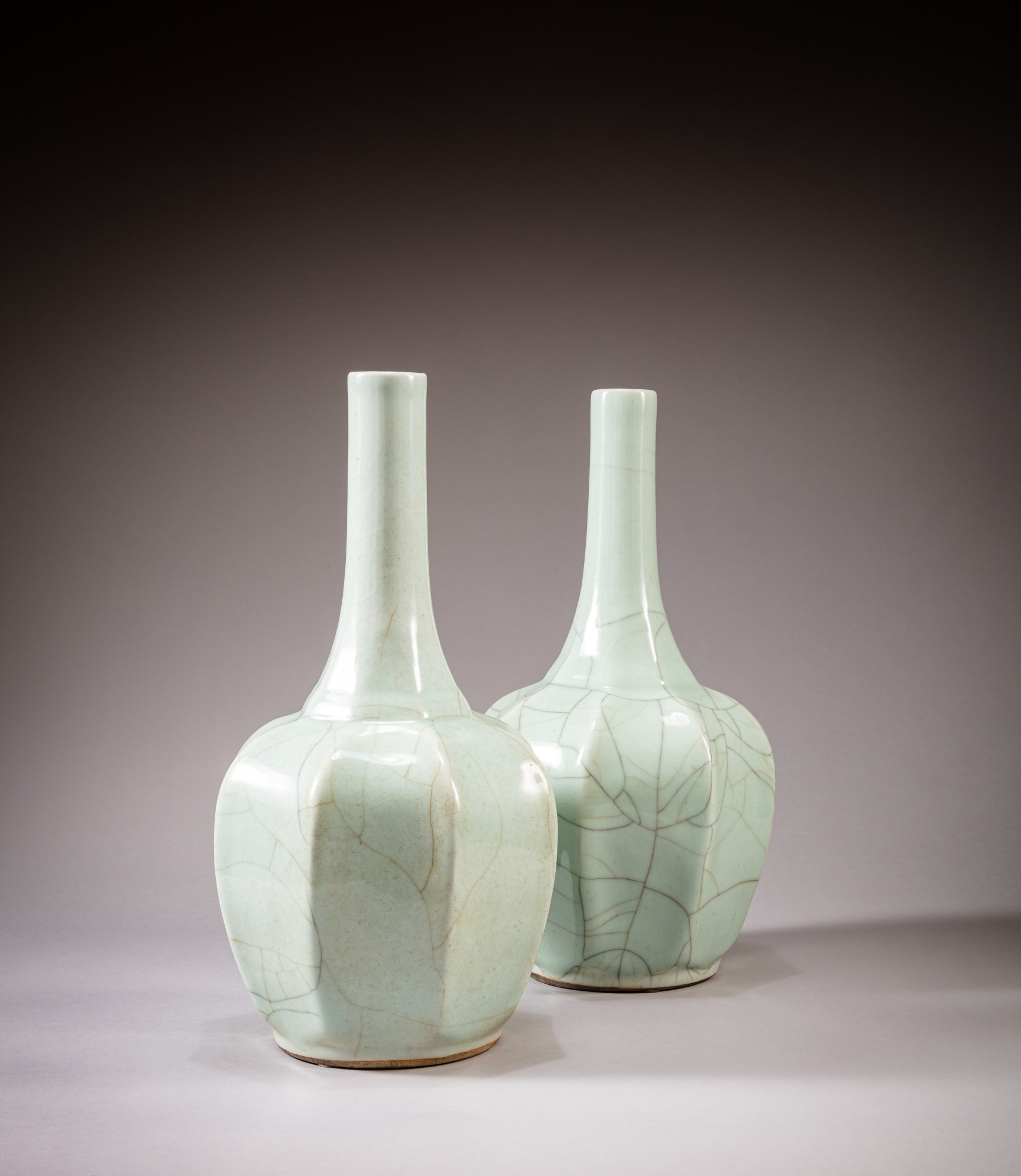 Pair of 19th Century Chinese Guan Type Vases Pair of 19th Century Chinese Guan Type Vases