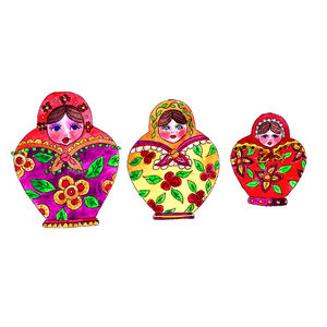 poupées russe illustration