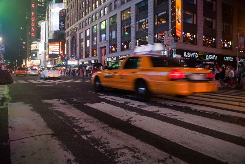 New York Taxi by night