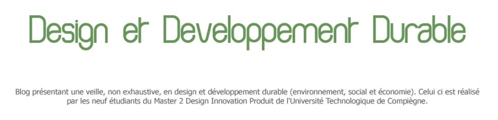 Design et Développement Durable