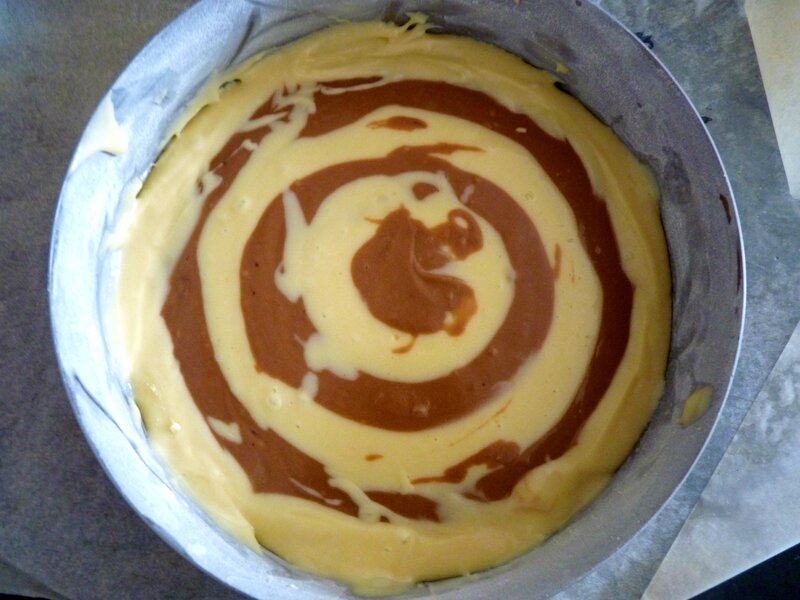 Zebra cake Montage cake zébré
