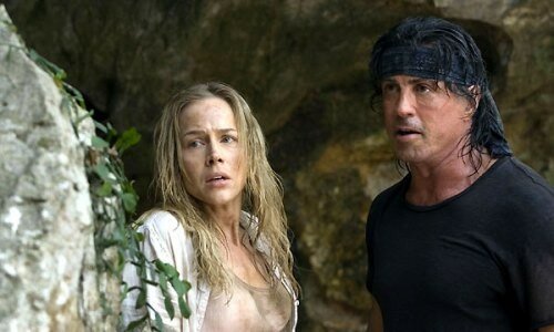 Julie Benz et Sylvester Stallone