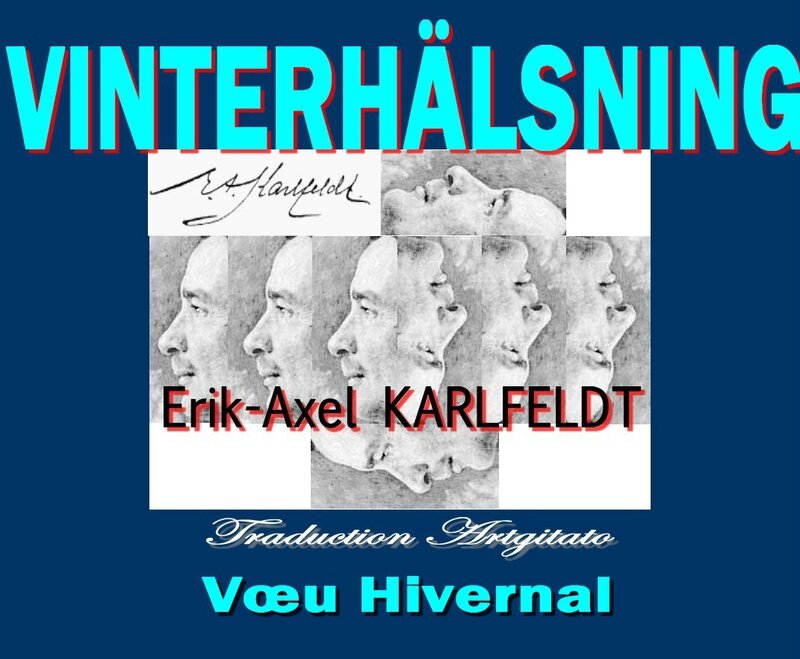 VINTERHÄLSNING Karlfeldt poesi Voeu hivernal Erik Axel Karlfeldt Poésie Artgitato Traduction